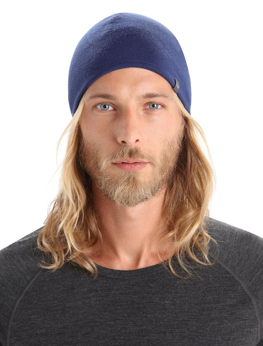 Chapeaux Icebreaker Unisex Merino Pocket Beanie Homme Bleu Royal Bleu Marine | FR 1104RVDW